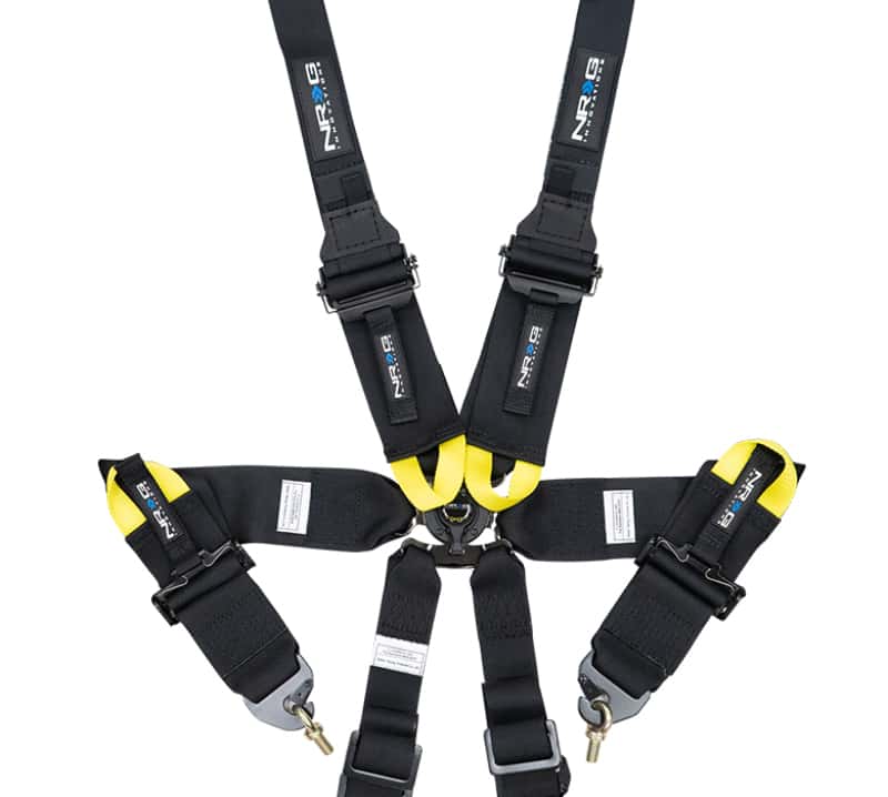 NRG — NRG FIA 6pt 2in. Shoulder Belt for HANS Device/ Rotary Cam Lock Buckle/ 3in. Waist Belt - Black - view 1