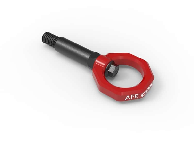 aFe — aFe Control Front Tow Hook Red 20-21 Toyota GR Supra (A90)
Front Tow Hook - view 1