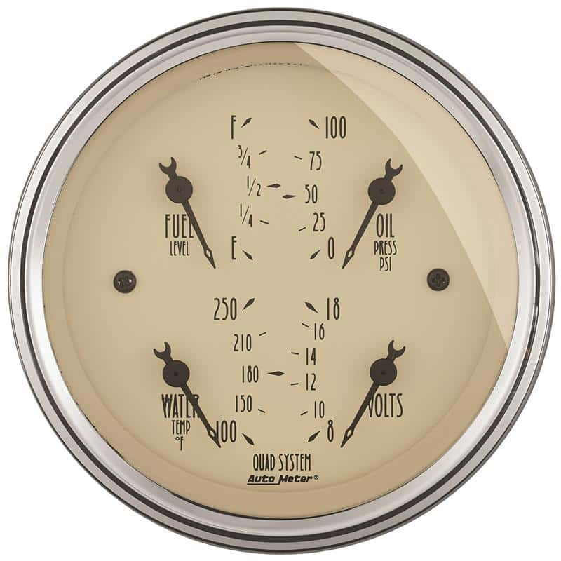 AutoMeter — AutoMeter Gauge Quad 3-3/8in. 240 Ohm(e) to 33 Ohm(f) Elec Antique Beige
GA 3.4" QD 240-33 AB - view 1