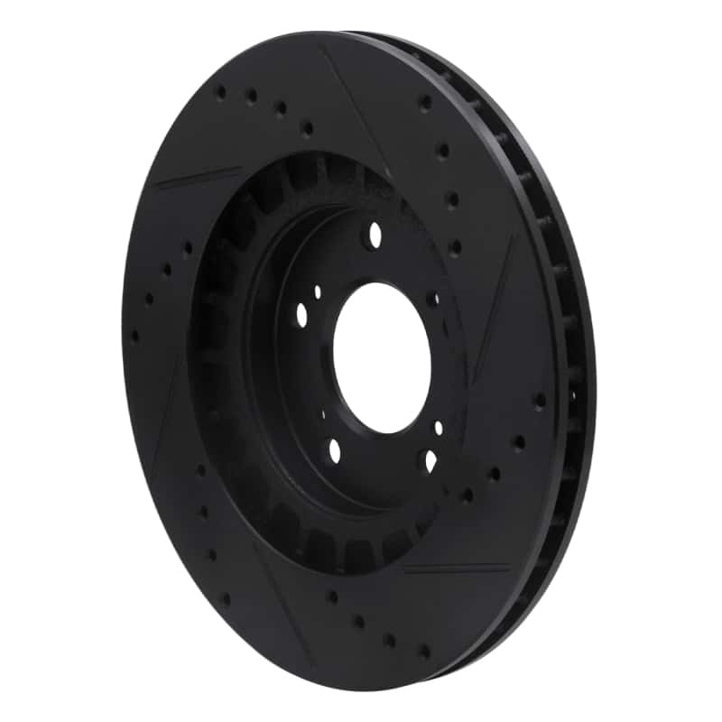 R1 Concepts — R1 00-09 Honda S2000 Front Left Drilled & Slotted Black Brake Rotor
R1 Brake Rotor Drill - view 4