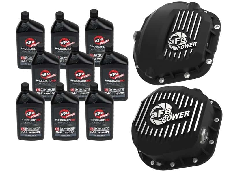 aFe — aFe Power Front/Rear Diff Cover Kit w/ Oil 17-22 Ford Diesel V8 (Dana Super 60 & Sterling 10.5-12)
Differential Cover - view 1