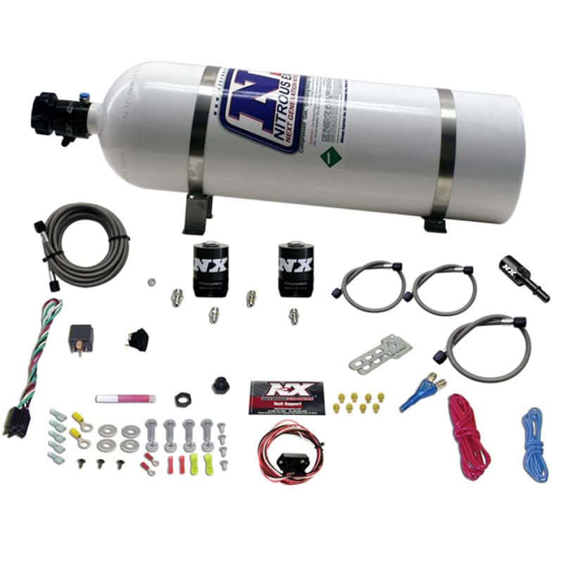 Nitrous Express — Nitrous Express 11-15 Ford Mustang GT 5.0L Coyote Single Nozzle Nitrous Kit (35-150HP) w/15lb Bottle
Injection System Kit
N2OSys - view 3