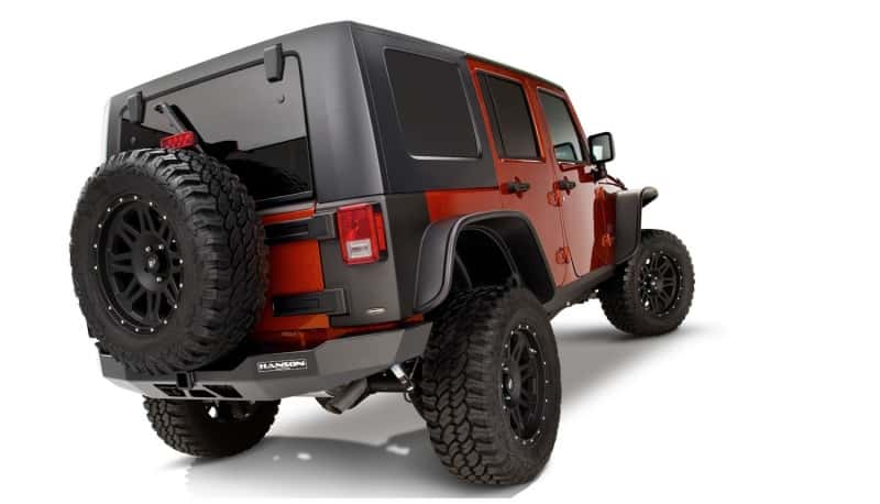 Bushwacker — Bushwacker 07-18 Jeep Wrangler Unlimited Flat Style Flares 4pc 4-Door Sport Utility Only - Black
FF Jeep Flat Sty 4Pc - view 6