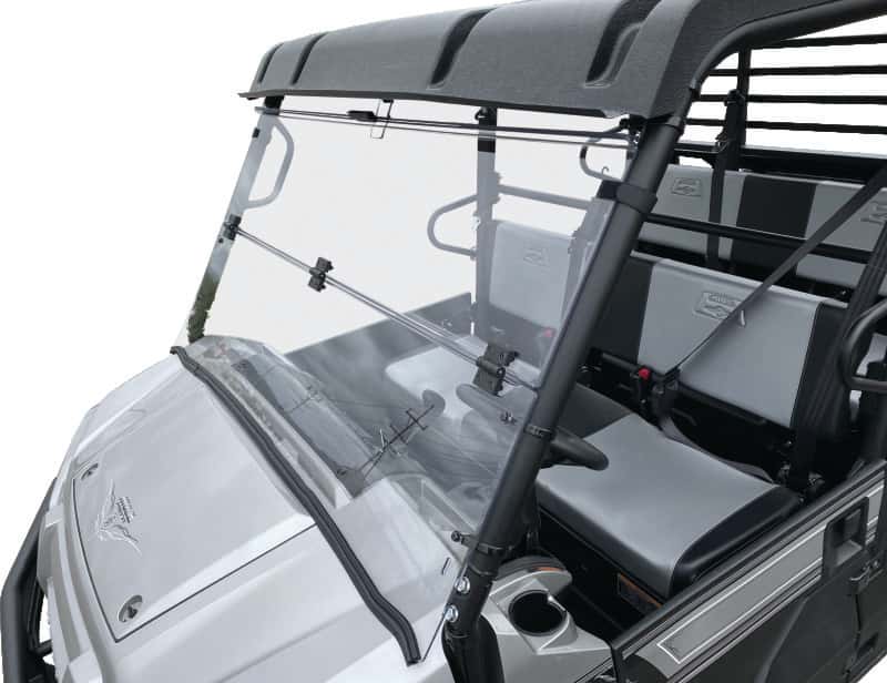 QuadBoss — QuadBoss 16-22 Kawasaki KAF820 Mule Pro-DX Windbreak Folding Windshield - view 1