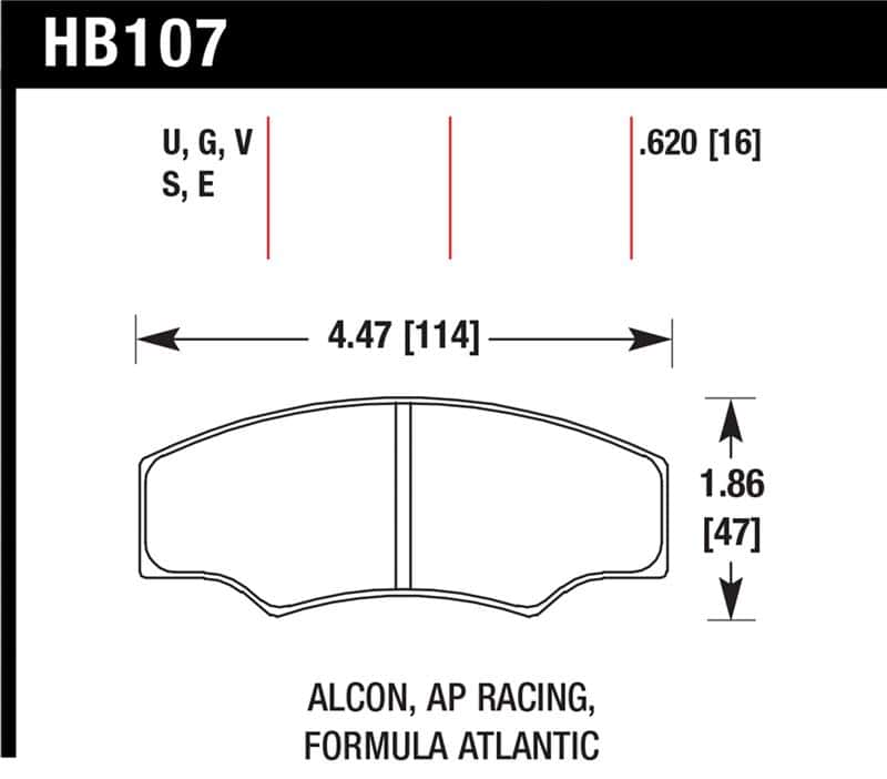 Hawk Performance — Hawk CP2361/CP3228/CP5104/CP5144 AP Racing DTC-70 Brake Pads
Disc Brake Pad - view 1