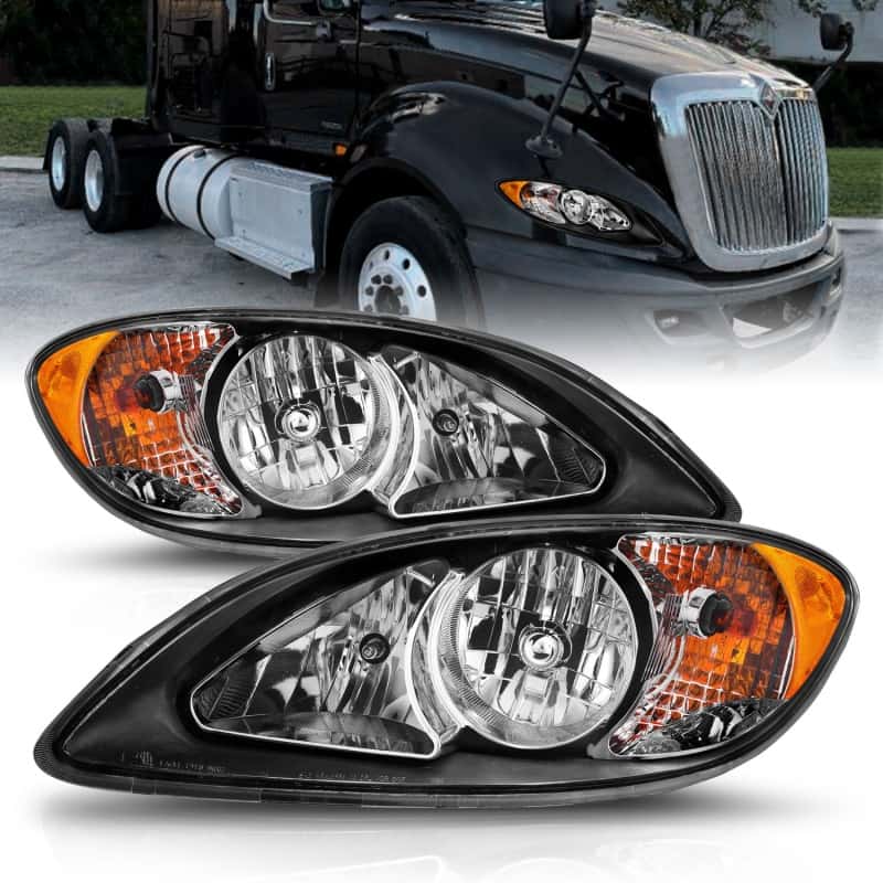 ANZO — ANZO 2008-2016 International Prostar Crystal Headlights Black Housing (OE Replacement)
Head Light Set
HdLtSet - view 1