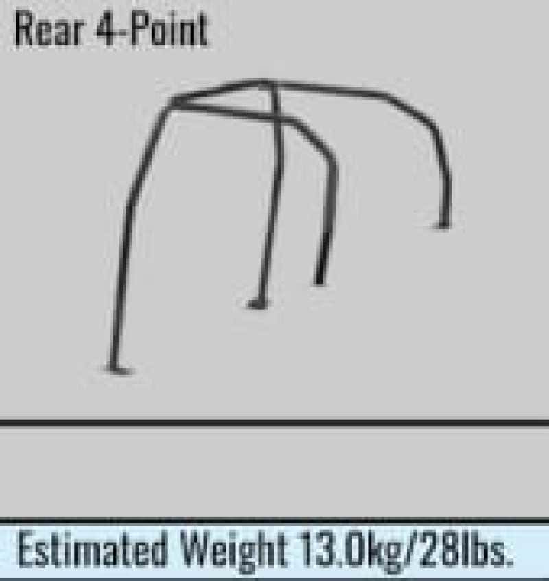 Cusco — Cusco Safety 21 4-Passenger REAR 4-Point BLK Roll Cage Subaru WRX GDA 01-07 (S/O/No Cancel) - view 4
