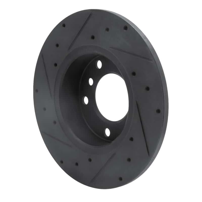 R1 Concepts — R1 95-98 BMW 318TI Front Right Drilled & Slotted Black Brake Rotor
R1 Brake Rotor Drill - view 4