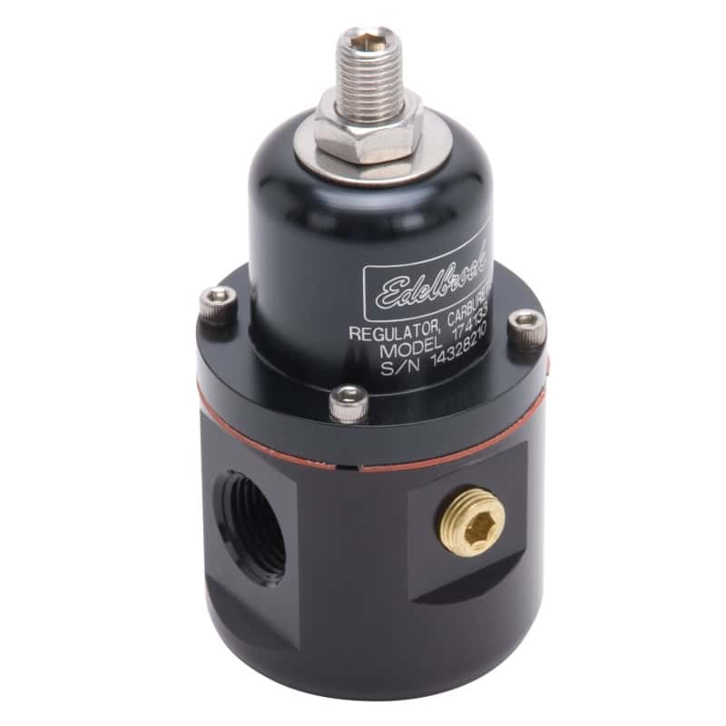 Edelbrock — Edelbrock Fuel Pressure Regulator Carbureted 160 GPH 5-10 PSI 3/8In In/Out 3/8In Return Black
PUMPS - view 4