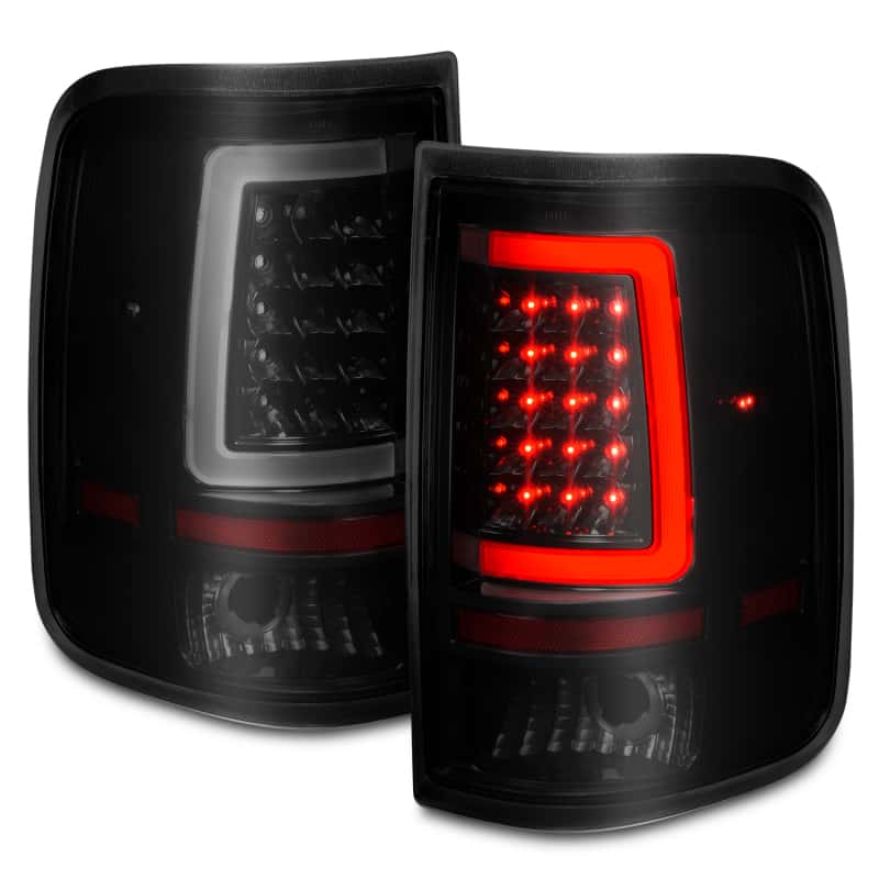 ANZO — ANZO 2004-2006 Ford F-150 LED Tail Lights w/ Light Bar Black Housing Smoke Lens - view 3
