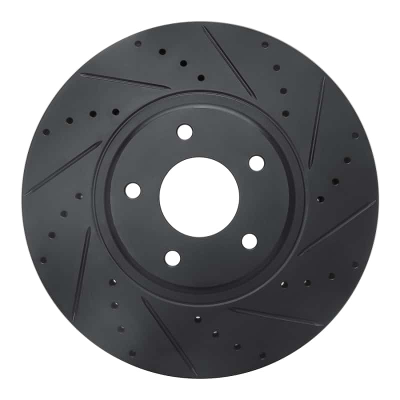 R1 Concepts — R1 03-05 Nissan Maxima Front Right Drilled & Slotted Black Brake Rotor
R1 Brake Rotor Drill - view 1