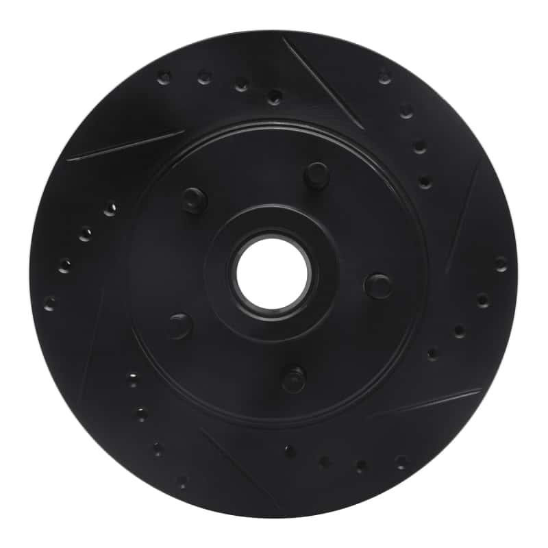R1 Concepts — R1 87-92 Lincoln Continental Front Right Drilled & Slotted Black Brake Rotor
R1 Brake Rotor Drill - view 1
