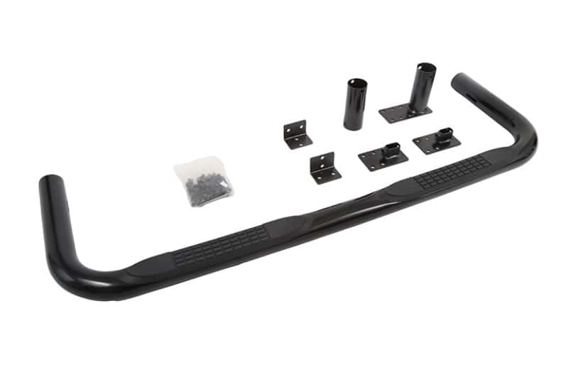 Dee Zee — Dee Zee Universal Tubes - 3In Round Universal - Black Steel ExtCab
Nerf/Step Bar - view 1