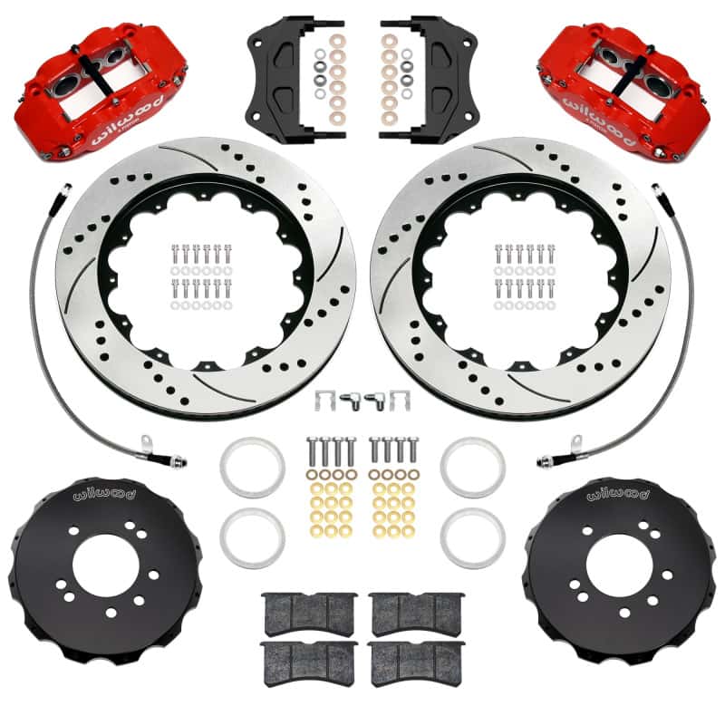 Wilwood — Wilwood 89-98 Nissan 240SX/89-94 Skyline/90-96 300ZX Superlite 6R Front BBK w/ 14in D/S Rotors - Red - view 1