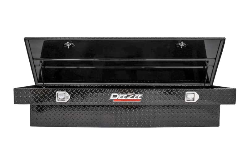 Dee Zee — Dee Zee Universal Tool Box - Red Crossover - Single Lid Black BT Full Size
ToolBxTrkBedRTR - view 4