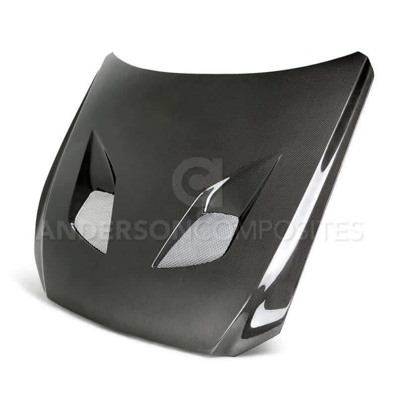 Anderson Composites — Anderson Composites 15-17 Ford Mustang (Excl. GT350/GT350R) Type-TT Double Sided Hood - view 1