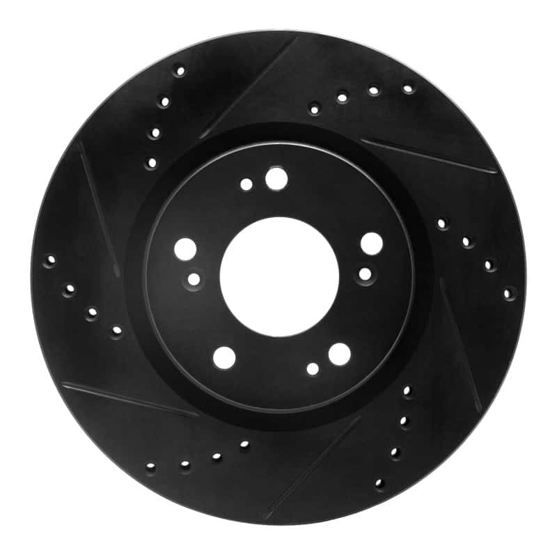R1 Concepts — R1 04-12 Mitsubishi Galant Front Left Drilled & Slotted Black Brake Rotor
R1 Brake Rotor Drill - view 1