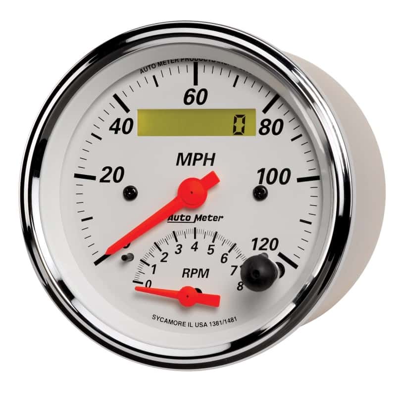 AutoMeter — AutoMeter Gauge Tach/Speedo 3-3/8in. 120MPH & 8K RPM Elec. Program. Arctic White
GA 3.4" RPM/SPD AW - view 4