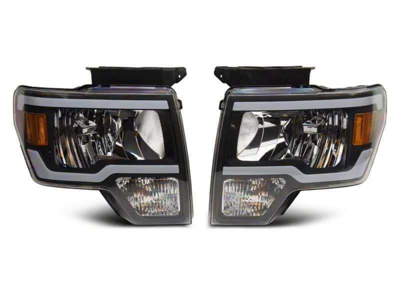 Raxiom — Raxiom 09-14 Ford F-150 Axial Series Headlight w/ SEQL LED Bar- Blk Housing (Clear Lens)
Headlights - view 2