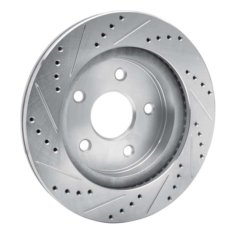 R1 Concepts — R1 02-24 Chrysler ASPEN Front Right Drilled & Slotted Silver Brake Rotor
R1 Brake Rotor Drill - view 4