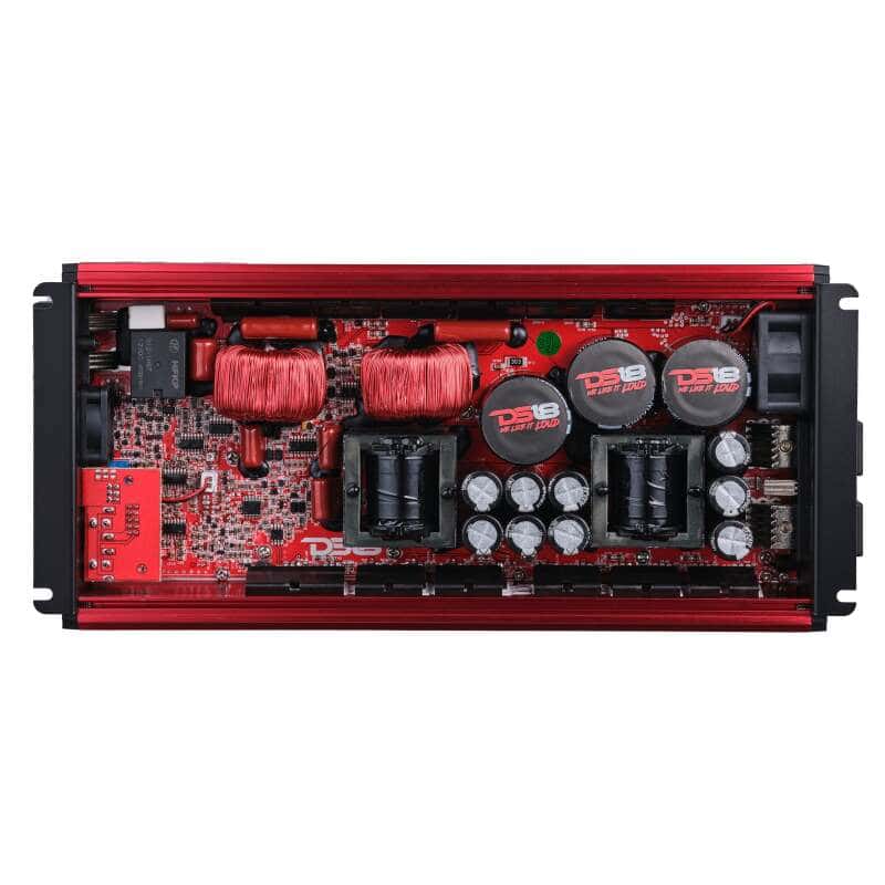 DS18 — DS18 1-Channel Amp Class D Full-Range Monoblock 5000 Watts RMS/1ohm DPIV1/0 Terminals Included Red - view 4