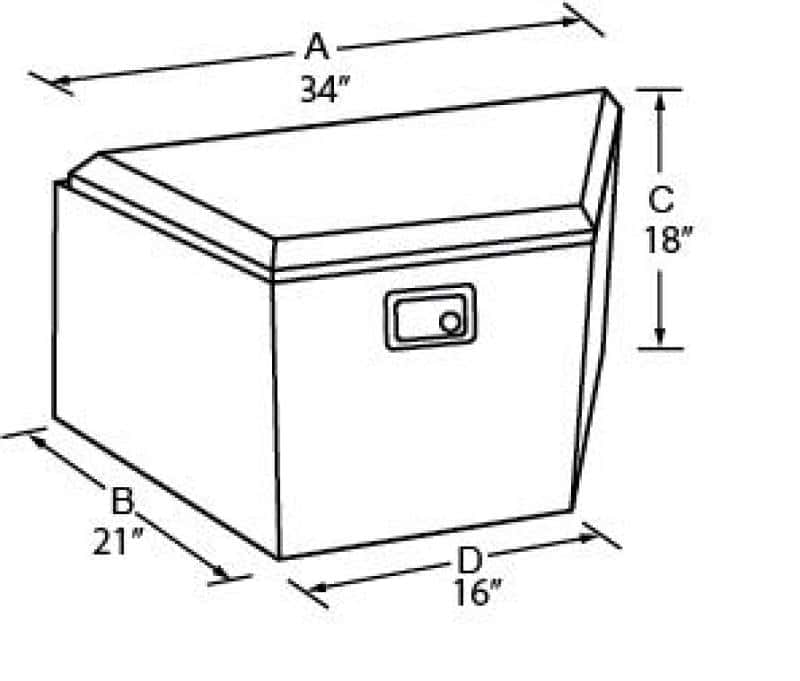 Tradesman — Tradesman Aluminum Trailer Tongue Storage Box (16in.) - Brite - view 2