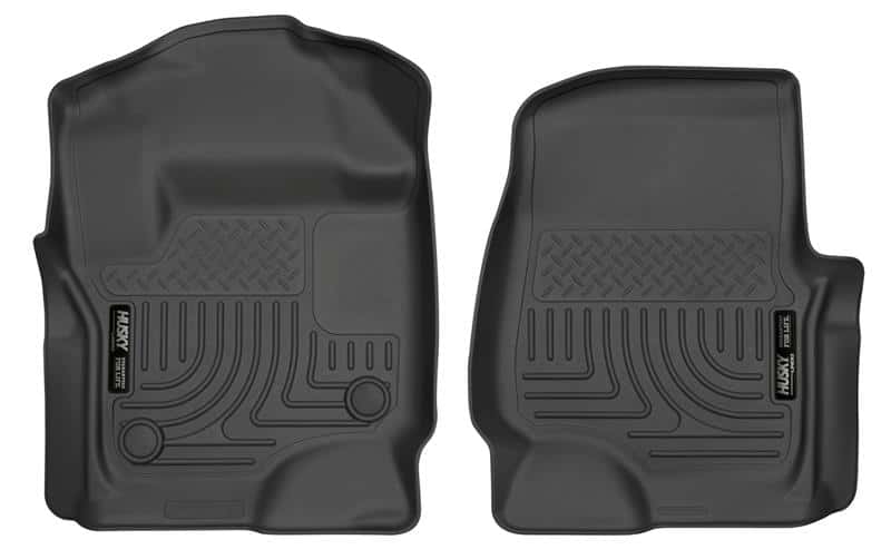 Husky Liners — Husky Liners 2017 Ford Super Duty (Crew Cab / Super Cab) WeatherBeater Black Front Floor Liners
Floor Liners - view 2