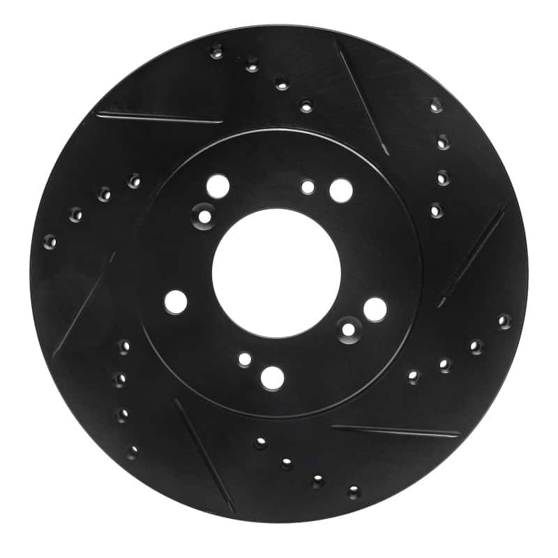 R1 Concepts — R1 91-01 Acura Integra Front Right Drilled & Slotted Black Brake Rotor
R1 Brake Rotor Drill - view 1
