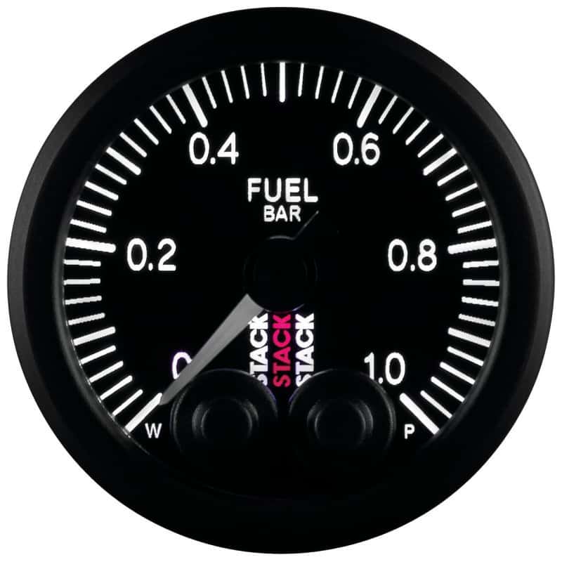 AutoMeter — Autometer Stack 52mm 0-1 Bar M10 Male Pro-Control Fuel Pressure Gauge - Black
Ga FuelP PC Blk 1Bar - view 1