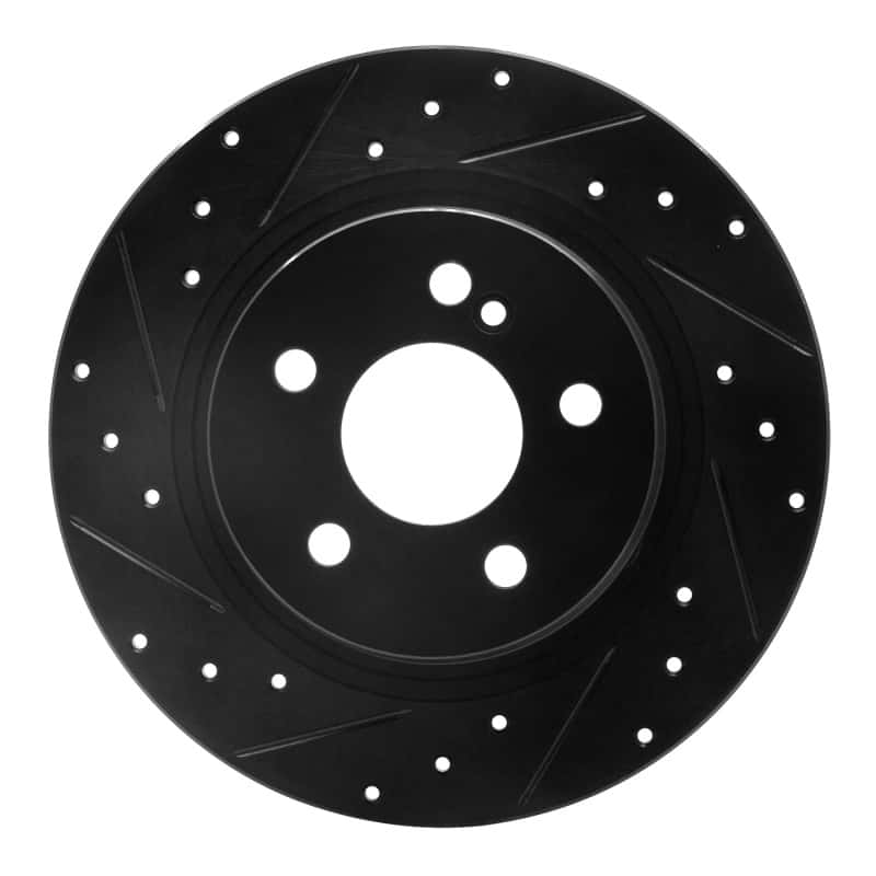 R1 Concepts — R1 08-15 Mercedes-Benz C250 Rear Left Drilled & Slotted Black Brake Rotor
R1 Brake Rotor Drill - view 1