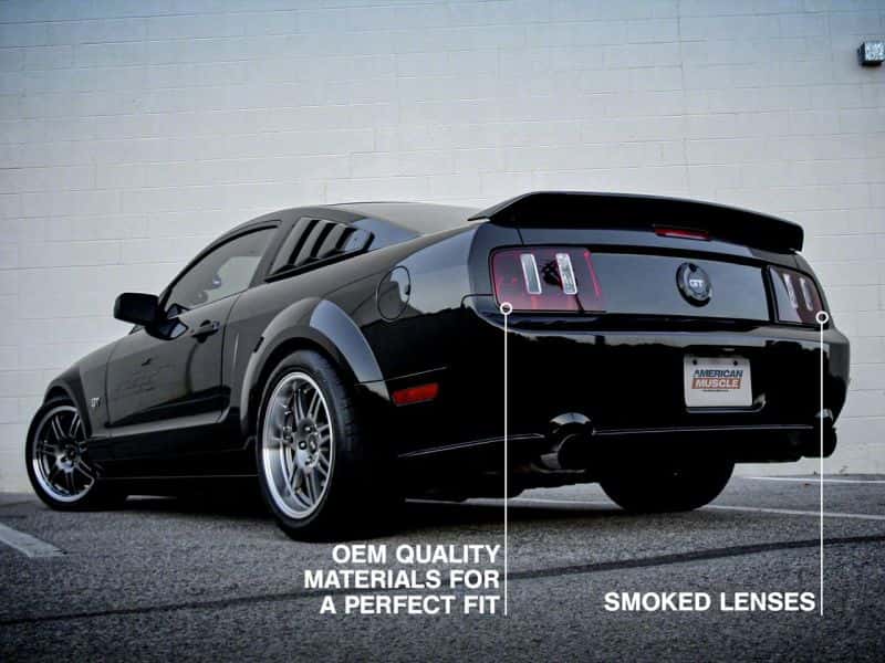 Raxiom — Raxiom 05-09 Ford Mustang Coyote Tail Lights- Blk Housing (Smoked Lens)
Lights - view 2