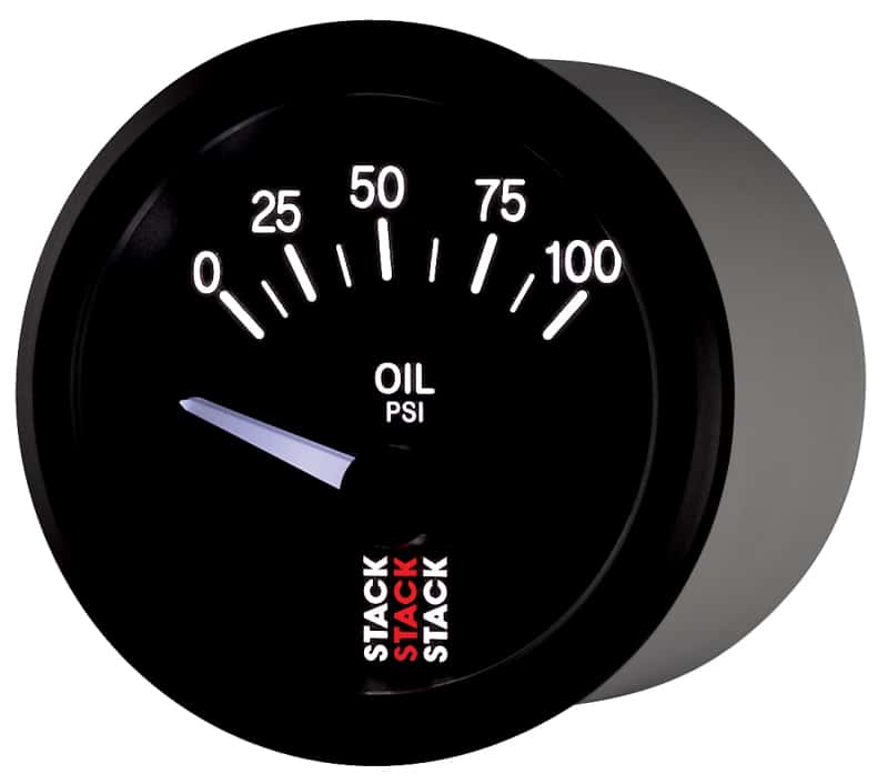 AutoMeter — Autometer Stack Instruments 52mm 0-100 PSI 1/8in NPTF Electronic Oil Pressure Gauge - Black
Ga OP Elec Bk 100psi - view 3