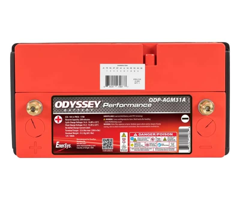 Odyssey Battery — Odyssey Battery Auto/Truck/Heavy Duty & Commercial Performance AGM Battery (31-925T)
Odyssey ODP-AGM31A - view 3