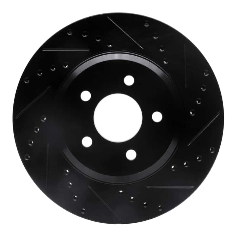 R1 Concepts — R1 05-14 Ford Mustang Front Right Drilled & Slotted Black Brake Rotor
R1 Brake Rotor Drill - view 1