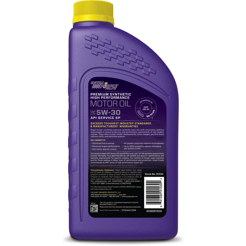 Royal Purple — Royal Purple Premium Synthetic High Performance Multi-Grade 5W30 Motor Oil - 1 Quart - view 3
