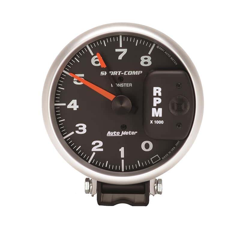 AutoMeter — Autometer Sport-Comp 5in / 0-8K RPM / Pedestal w/Redline Tachometer
5" TACH, 8,000 RPM, - view 2
