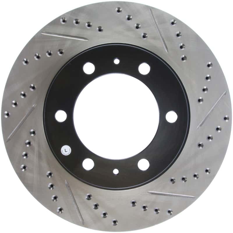 Stoptech — StopTech 07-08 Toyota FJ Cruiser / 05-08 Tacoma (6 lug) / 03-08 4 Runner (319mm disc) SportStop Slo
Disc Brake Rotor
Slot/Drill Rotor - view 2