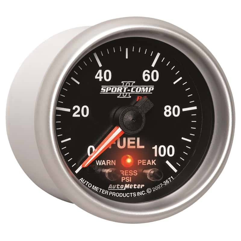 AutoMeter — Autometer Sport-Comp II 52mm 0-100 PSI Fuel Pressure Gauge
2-1/16" FUEL PRESS 0 - view 11