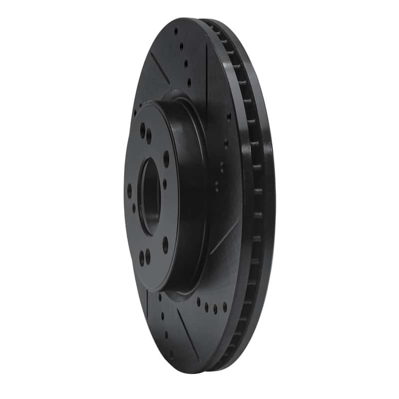 R1 Concepts — R1 13-25 Honda Civic Hatchback Front Right Drilled & Slotted Black Brake Rotor
R1 Brake Rotor Drill - view 2