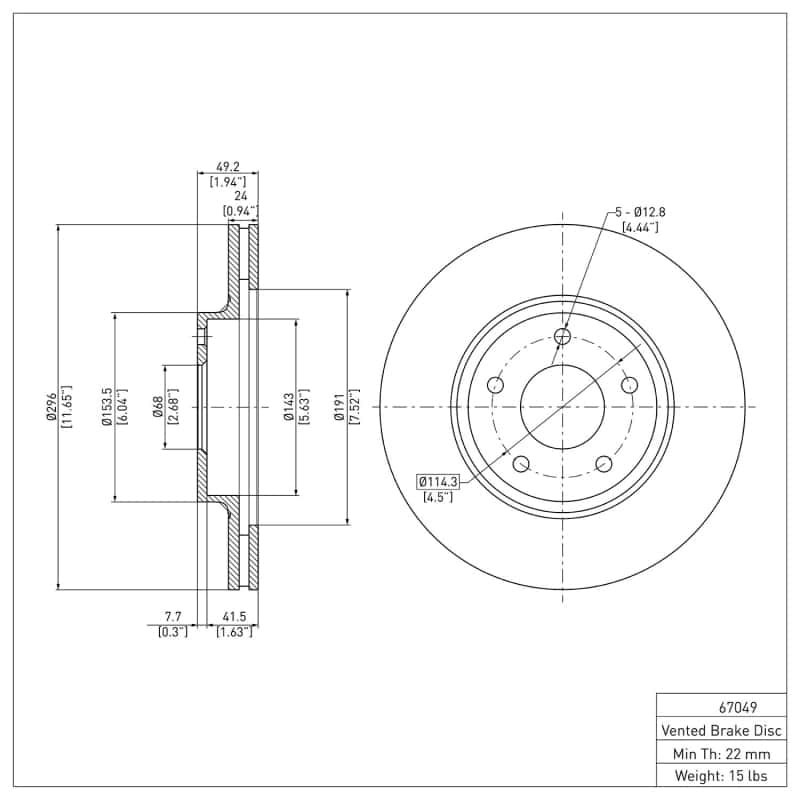 DFC — DFC 02-06 Infiniti I35 Front GeoSPEC Coated Rotor
DFC Brake Rotor - view 6