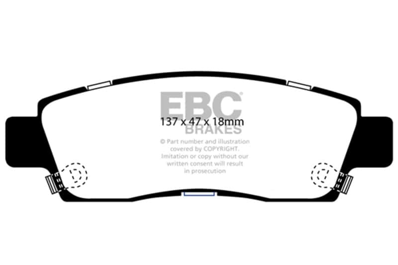 EBC — EBC 07+ Buick Enclave 3.6 Ultimax2 Rear Brake Pads
Disc Brake Pad - view 1