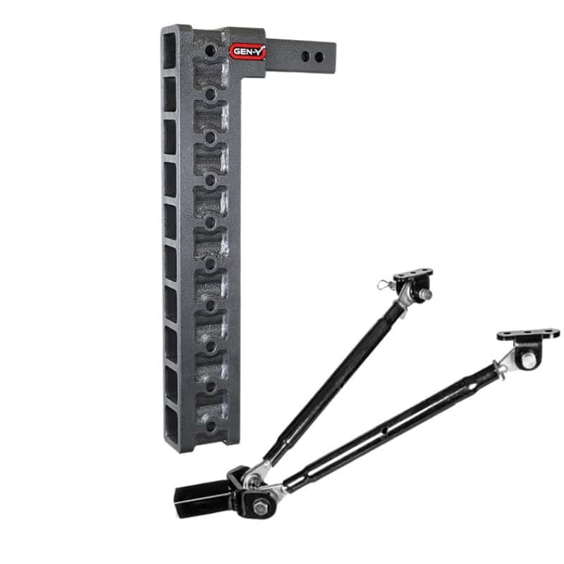 GEN-Y Hitch — Gen-Y Mega Duty 2in Shank 22.2in Drop 1.5K TW 10K Hitch w/GH-0100 Stabilizer Kit
Drop Hitch - view 2