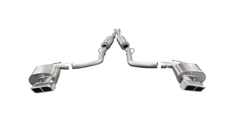 CORSA Performance — Corsa 2014-2014 Dodge Challenger SRT-8 6.4L V8 Auto Polished Xtreme Cat-Back Exhaust
Exhaust - view 2