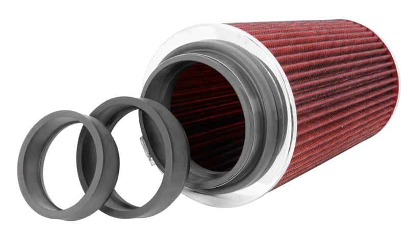 K&N Engineering — K&N Universal Air Filter Chrome Round Tapered Red - 4in Flange ID x 1.125in Flange Length x 9.5in H
Universal Clamp-On A
Clamp-on Air Filter - view 6