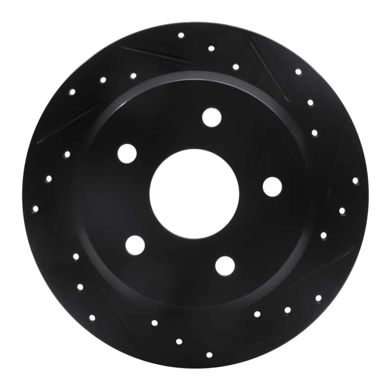 R1 Concepts — R1 99-04 Jeep Grand Cherokee Rear Right Drilled & Slotted Black Brake Rotor
R1 Brake Rotor Drill - view 1