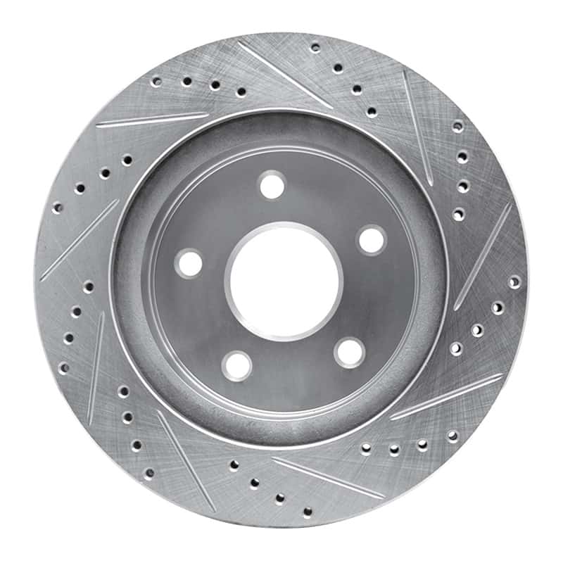 DFC — DFC 02-24 Chrysler Aspen Front Left Drilled & Slotted Silver Brake Rotor - view 5