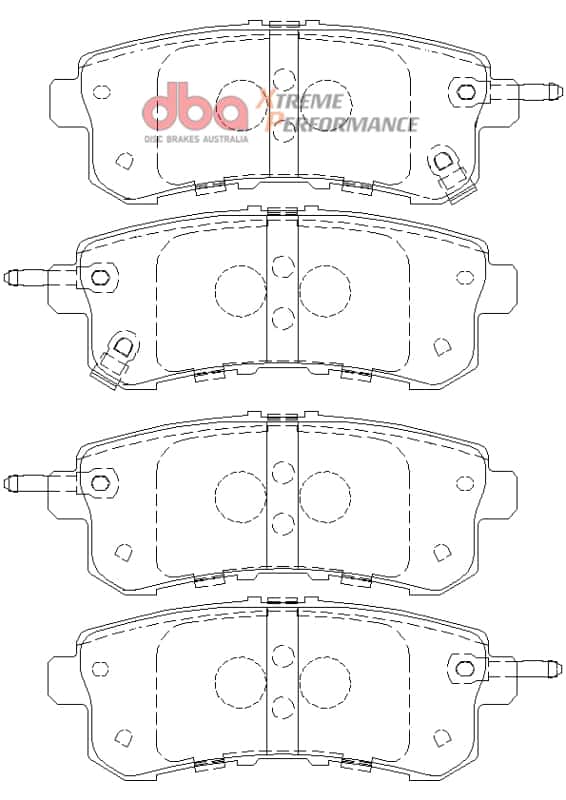 DBA — DBA 11-13 Infiniti QX56 (Rear Rotor) XP Performance Rear Brake Pads
Brake Pad - view 2