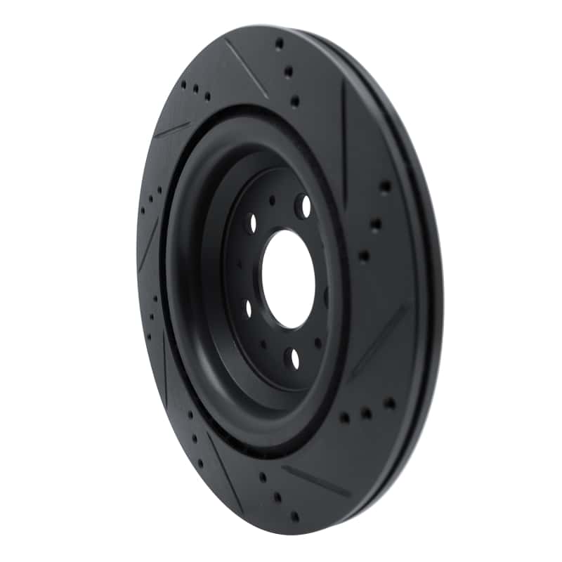 R1 Concepts — R1 2017-2025 Tesla Model 3 Rear Left Drilled & Slotted Black Brake Rotor
R1 Brake Rotor Drill - view 4