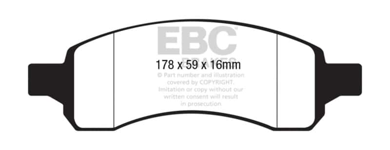 EBC — EBC 09-17 Chevy Traverse Ultimax2 Rear Brake Pads
Disc Brake Pad - view 1