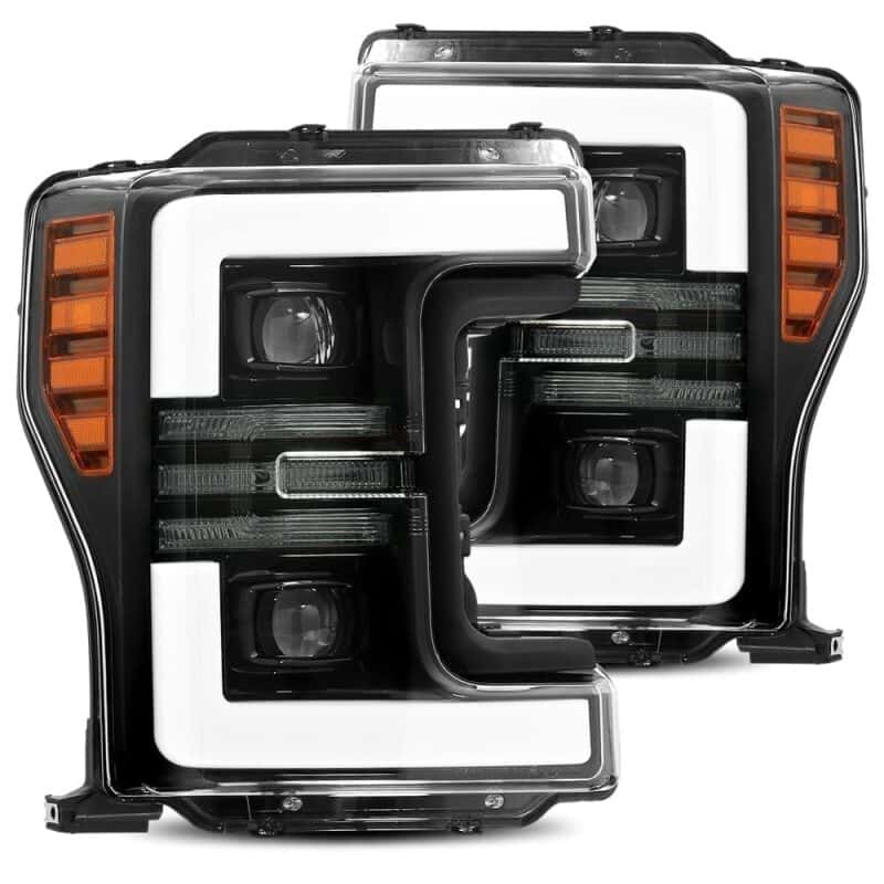 AlphaRex — AlphaRex 17-19 Ford F-250 SD PRO-Series Proj Headlights Plank Style Black w/Activ Light/Seq Signal
Projector Headlights - view 2